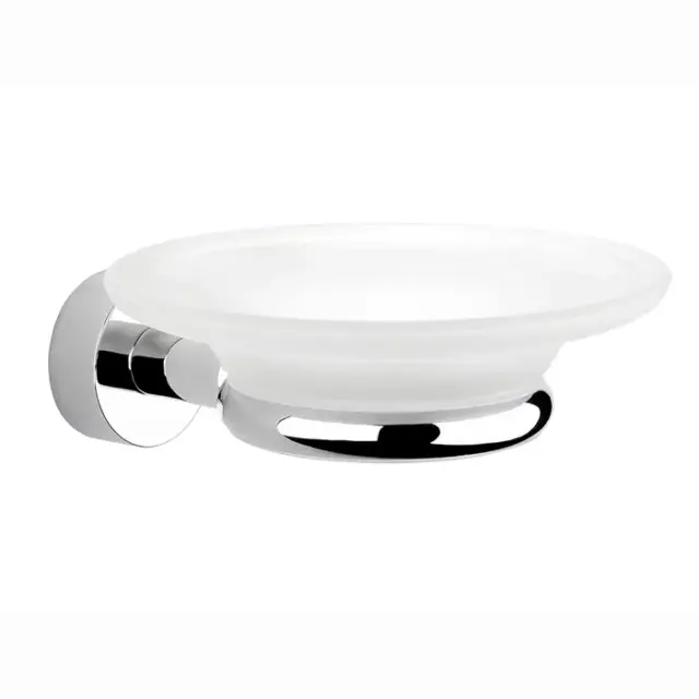 Nicolazzi Accessori Minimale Мыльница со стеклянной чашей, подвесная, цвет: хром 1487MCR