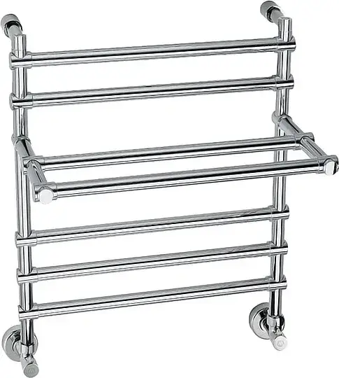 Margaroli Sole 452 Полотенцесушитель водяной с полкой для ГВС 53,5х62h (int 47) нижнее, цвет: chrome 4524705CRP