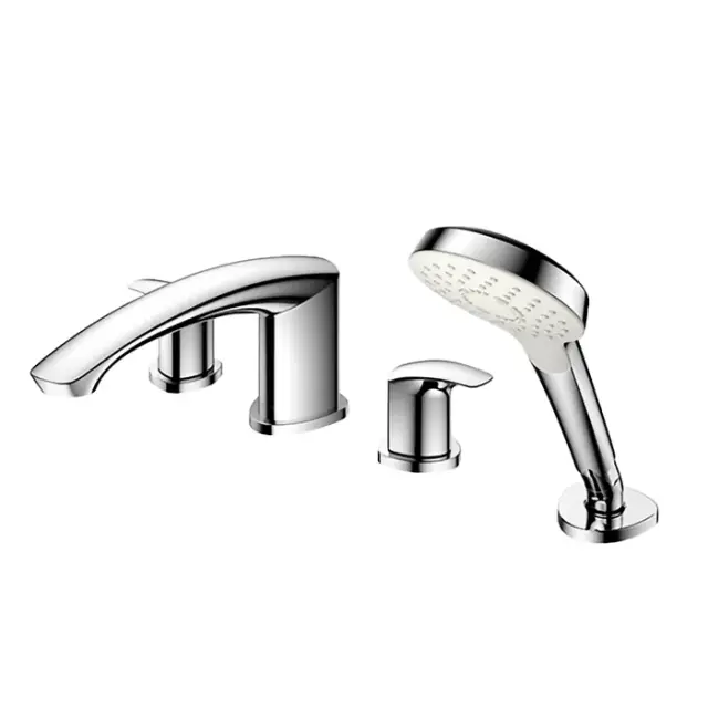 Toto GM Смеситель на борт ванны, на 4 отв., с ручным душем, цвет: хром TBG09202R