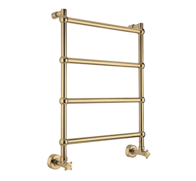 Margaroli Sole 442/TS Полотенцесушитель водяной для ГВС 52,5х71h (int 46) нижнее, цвет: brushed gold 442TS4604BG