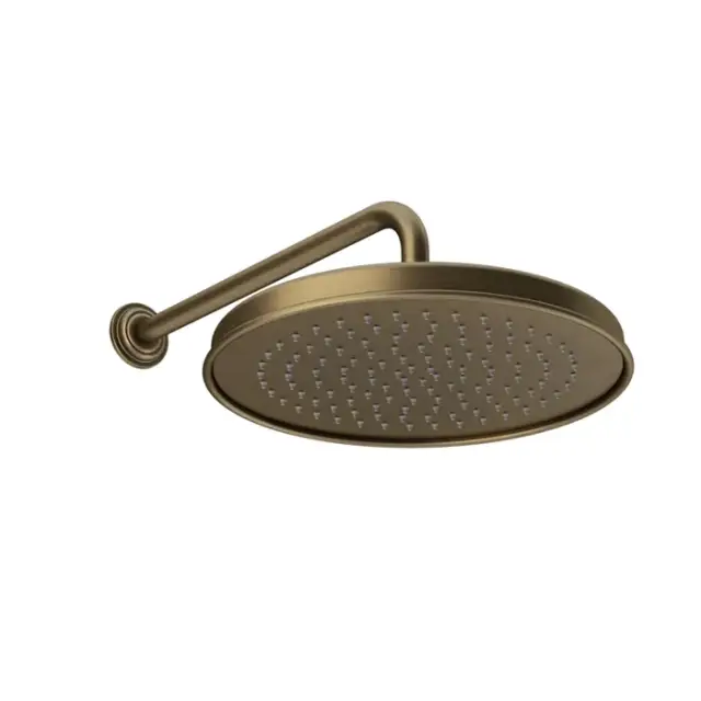 Gessi Venti20 Верхний душ d32,8 см, 1 вид струи, кронштейн настенный 38,9, цвет: antique brass 65149#713