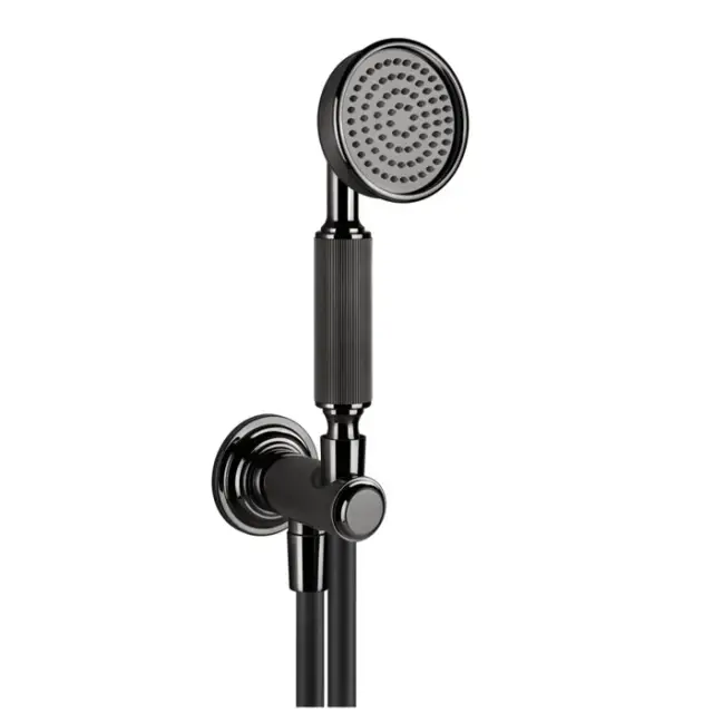 Gessi Venti20 Душевой гарнитур: ручной душ 1 вид струи, держатель, шланг 150см, цвет:black metal PVD 65123#706