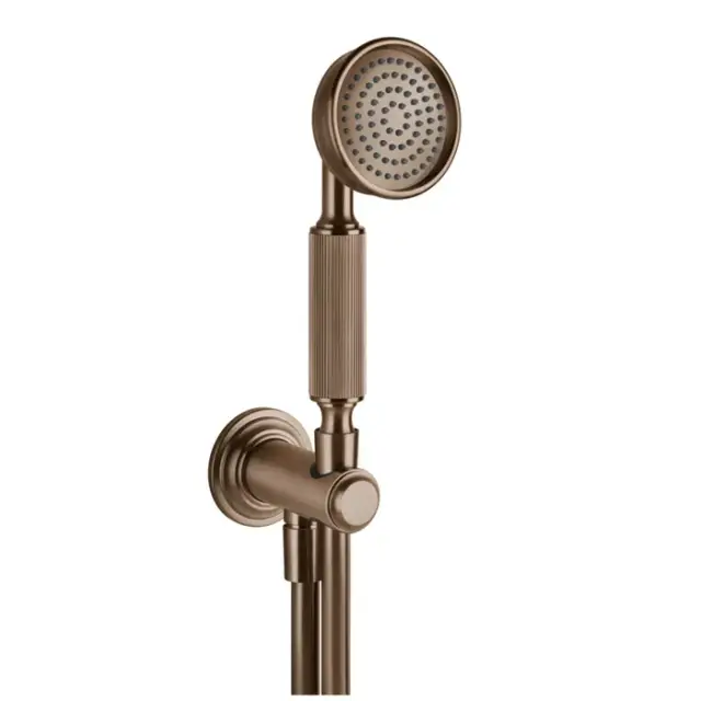 Gessi Venti20 Душевой гарнитур: ручной душ 1 вид струи, держатель, шланг, цвет: copper brushed PVD 65123#708