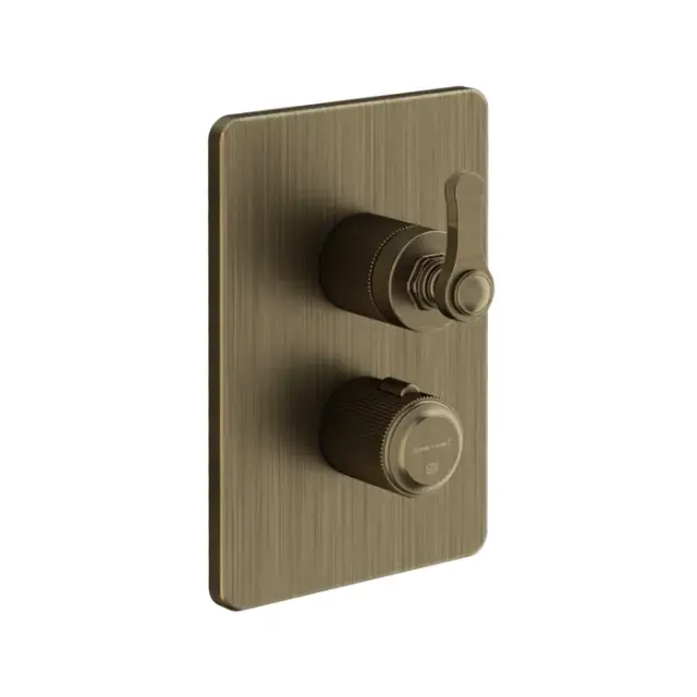 Gessi Venti20 Смеситель для душа термостат. на 2 потребителя, встраиваемый, цвет: antique brass 65135#713