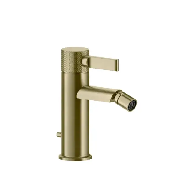 Gessi Inciso Смеситель для биде, с донным клапаном, длина излива 10,8 см, цвет: brushed brass PVD 58007#727