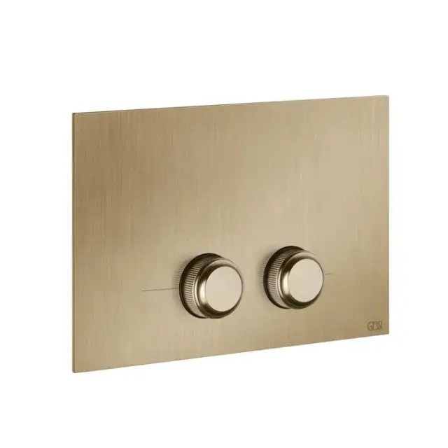 Gessi Venti20 Кнопка смыва для унитаза, 2 режима, латунь, цвет: warm bronze brushed PVD 54651#726