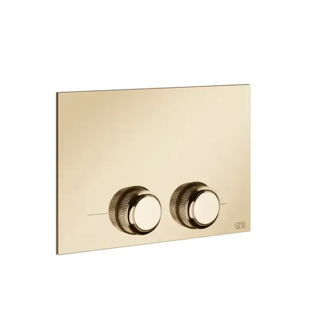 Gessi Venti20 Кнопка смыва для унитаза, 2 режима, латунь, цвет: warm bronze PVD 54657#735