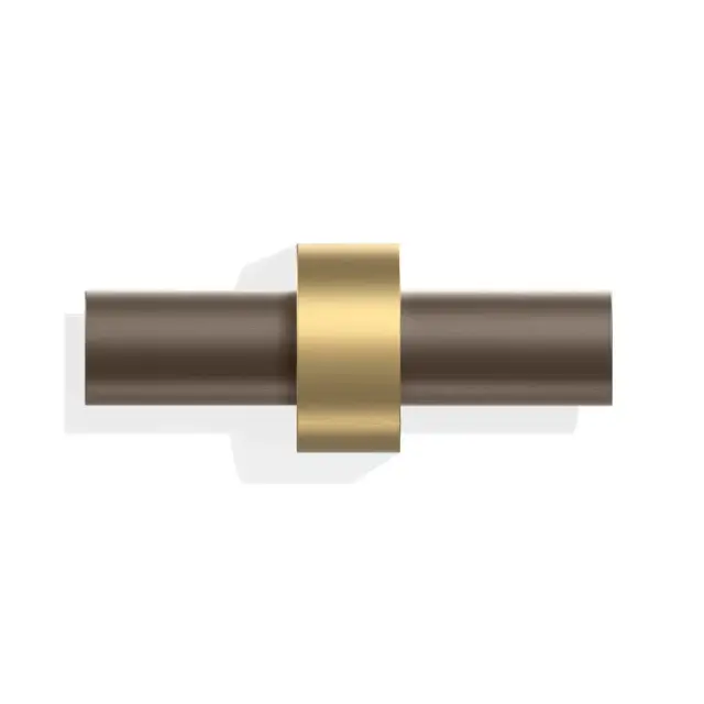 Decor Walther Century HAK2 Крючок для полотенец двойной, подвесной, цвет: золото матовое/бронза 0586041