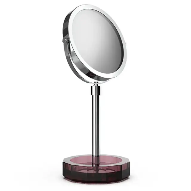 Decor Walther Kristall KSA Косметическое зеркало, 5x увеличение, d15 см, цвет: rich burgundy 0941797