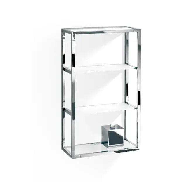Decor Walther Universal ET 6 Шкафчик открытый 35x15xh60 см, стекло белое, цвет хром 0702804