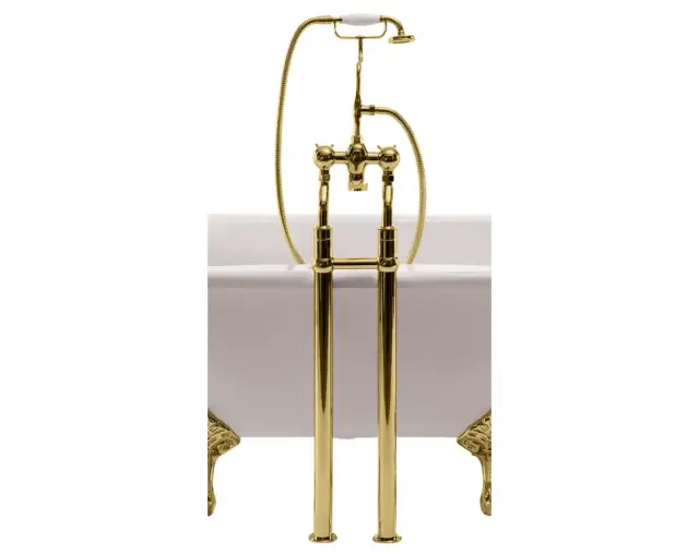Burlington Трубы подвода воды с горизонтальной перемычкой 28х60h см, цвет: золото глянцевое W7 GOL