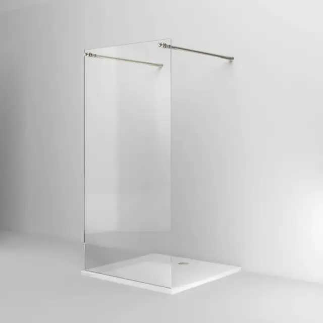 Burlington Arcade Душевое ограждение 118х195h см, пристенное, цвет: шлифованный никель ARC57