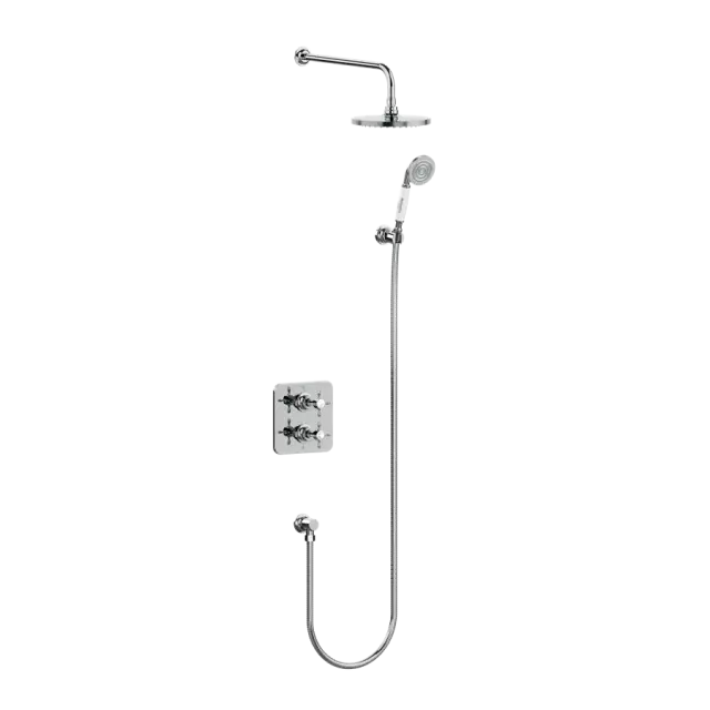 Burlington Guild Душевой комплект встраиваемый с внут. частью: верхний душ, шланг, цвет: хром глянец GUSHOWERPACKSQ3C