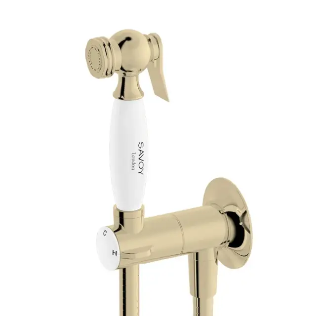 Burlington Гигиенический душ с прогрессивным смесителем и встраиваемой частью, цвет: золото глянец SV63 GOLD