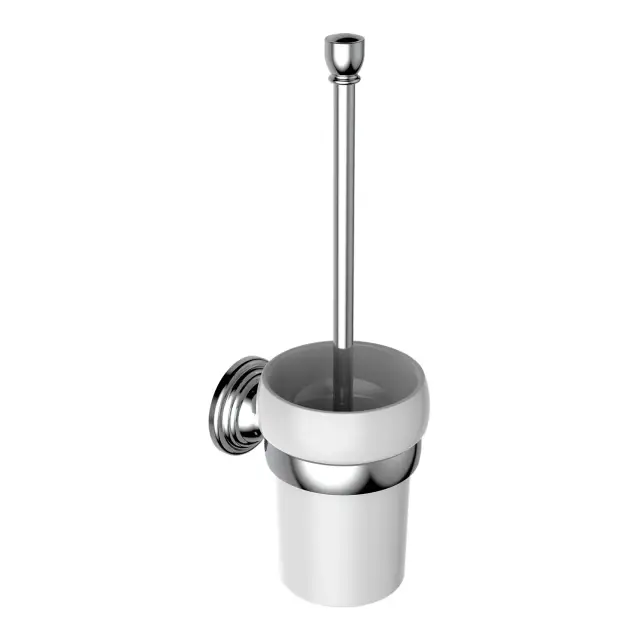 Burlington Savoy Ершик для унитаза подвесной с керамической колбой, цвет: хром глянцевый SV8 CHR