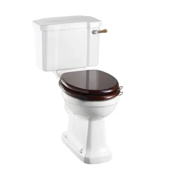 Burlington Бачок с ручкой и сливным механизмом, цвет: белый/орех глянцевый C3 WAL