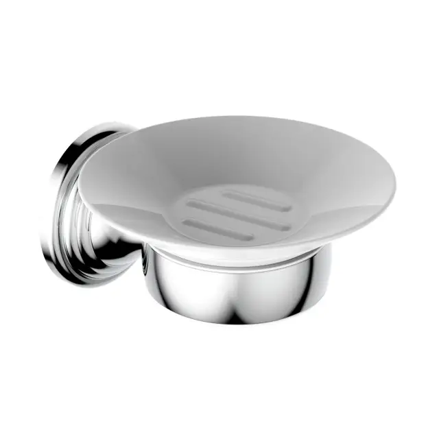 Burlington Savoy Мыльница с керамической чашей, подвесная, цвет: хром глянцевый SV1 CHR