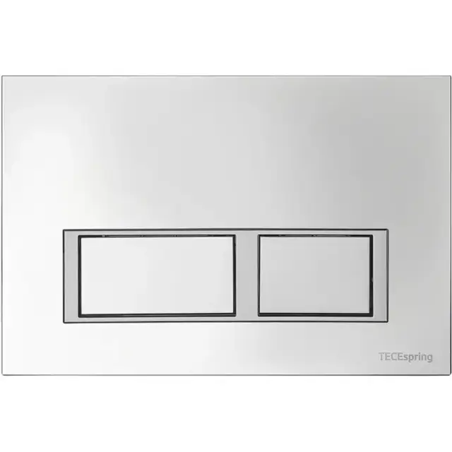 Tece Spring Кнопка смыва для унитаза с прямоугольной клавишей, 2 режима, пластик, цвет: хром глянец 9940201