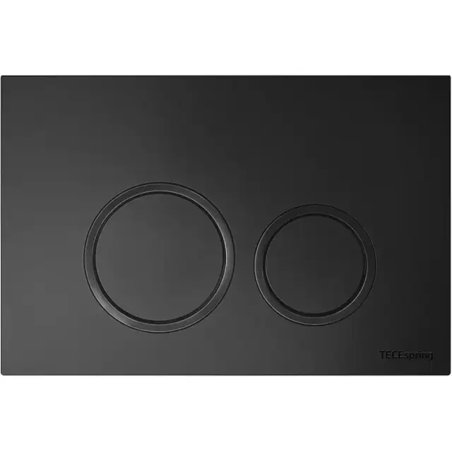Tece Spring Кнопка смыва для унитаза с круглой клавишей, 2 режима, пластик, цвет: черный матовый 9940104