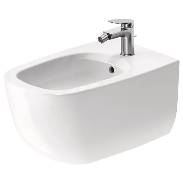 Duravit Aurena Биде подвесное 36,5x57 см, с переливом, с креплениями, цвет: белый глянцевый 272115AA00