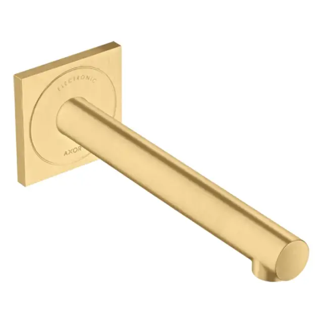Axor Uno Смеситель для раковины встр., сенсорный, внешняя часть, излив 22,1 см, цвет: шлифов. золото 45111250