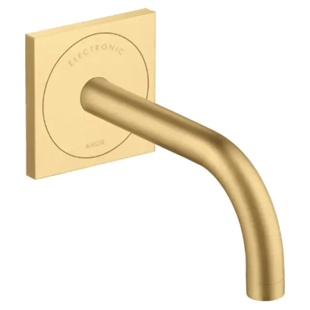 Axor Uno Смеситель для раковины встр., сенсорный, внешняя часть, излив 16,5 см, цвет: шлифов. золото 38119250