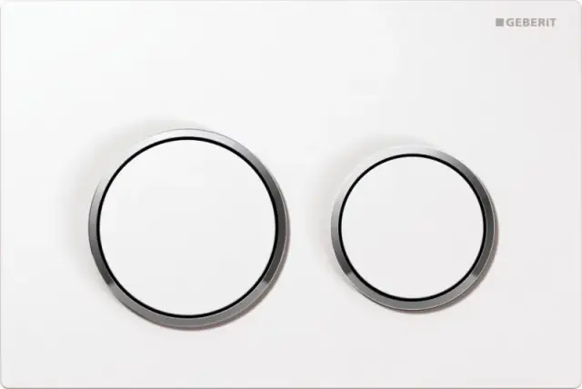 Geberit Omega 20 Клавиша смыва 21,2x1x14,2h см, цвет: белый глянцевый/хром 115.085.KJ.1