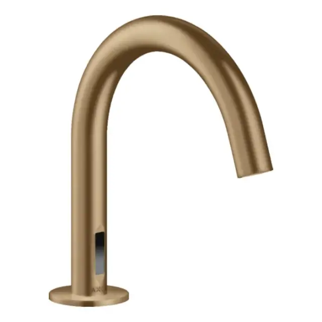 Axor Uno Смеситель для раковины сенсорный на 1 отвер, без д/к, излив 9,7h см, цвет: шлифов. бронза 38010140