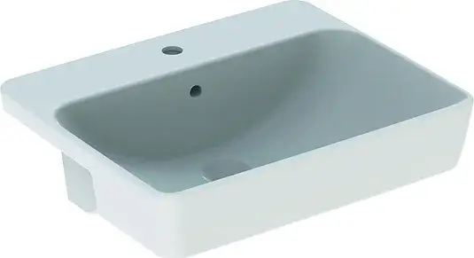 Geberit VariForm Раковина встраиваемая сверху 55х45x18,5h, 1 отв, с переливом, цвет: белый глянцевый 500.681.01.1