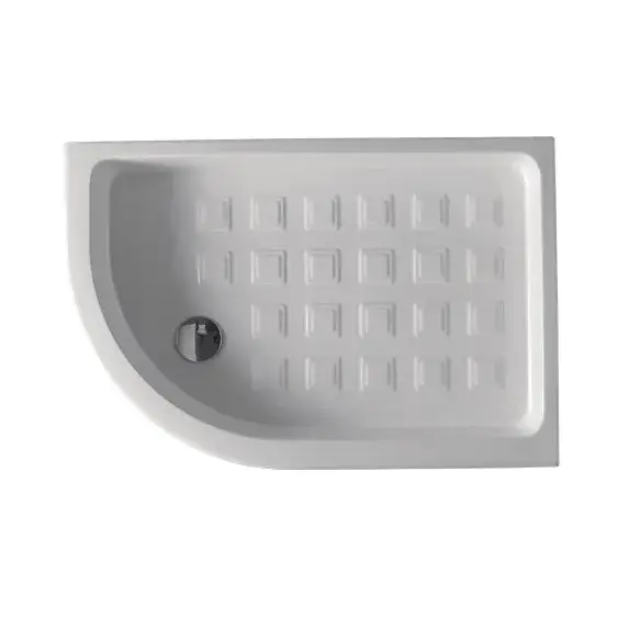 Kerasan Retro Поддон угловой для душа керамический 120x80x20hсм, без сифона, слив 9 см, цвет: Bianco 1333bi