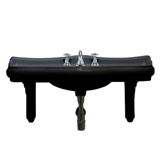 Kerasan Retro Кронштейн под раковину 1 шт, с креплением, цвет: Nero lucido 107904 Nero lucido