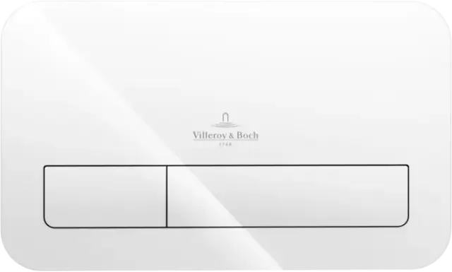 Villeroy & Boch Viconnect Кнопка смыва для унитаза, стекло, цвет: Glass Glossy White глянцевый 922400RE