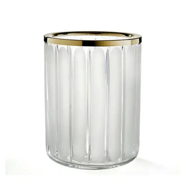 3SC Montblanc Ведро 20х20хh28см, цвет: прозрачный хрусталь/золото 24к. Lucido