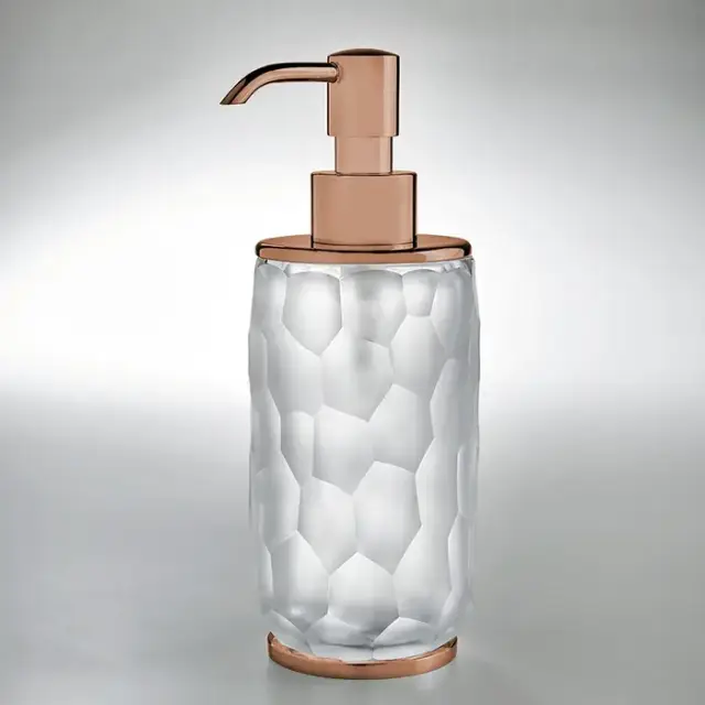 3SC Nest Дозатор для жидкого мыла, настольный, цвет: прозрачный хрусталь/Warm Brushed Bronze PVD