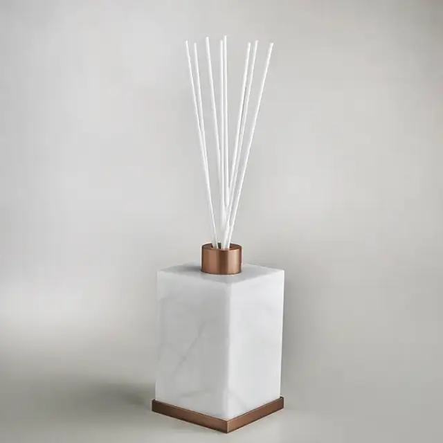 3SC Baster Square Ароматический диффузор, настольный, цвет: алебастр/Warm Brushed Bronze PVD