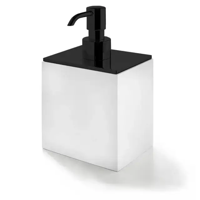 3SC BeMood White Дозатор для жидкого мыла, настольный, цвет: белый/никель черный матовый
